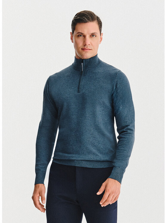 Pako Lorente Pako Lorente Sweter P25WF-2X-021 Granatowy Classic Fit