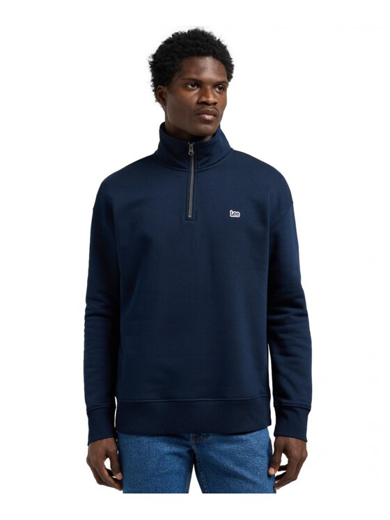 Lee Lee Felpa HALF ZIP SWS Blu scuro Relaxed Fit