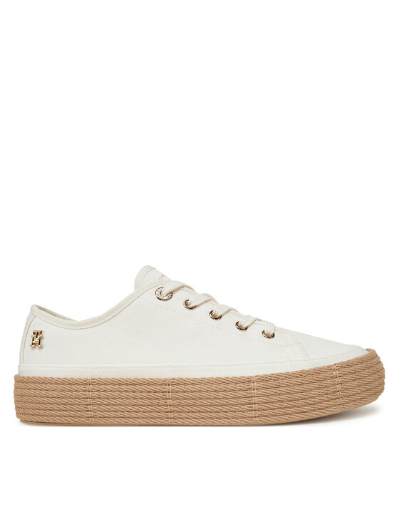 Tommy Hilfiger Damskie Espadryle, rozmiar 39, Białe, Vulc Espadrille Sneaker FW0FW08404