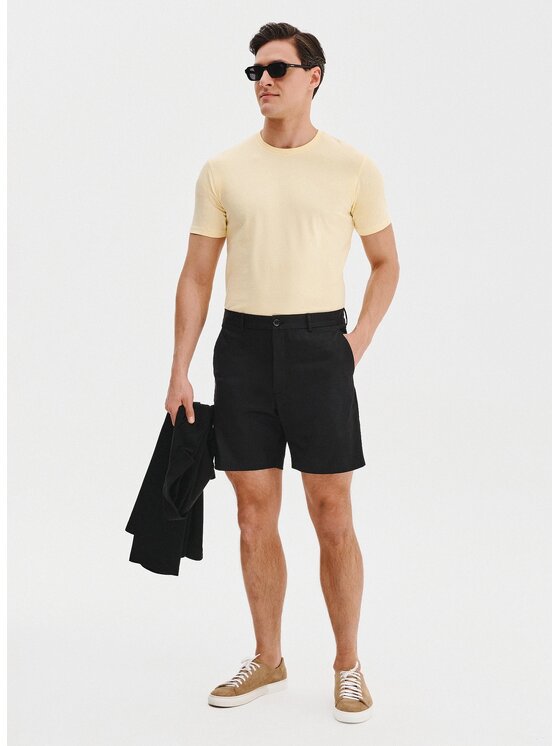 Pako Lorente Pako Lorente Szorty materiałowe P25SF-WS-006 Czarny Regular Fit