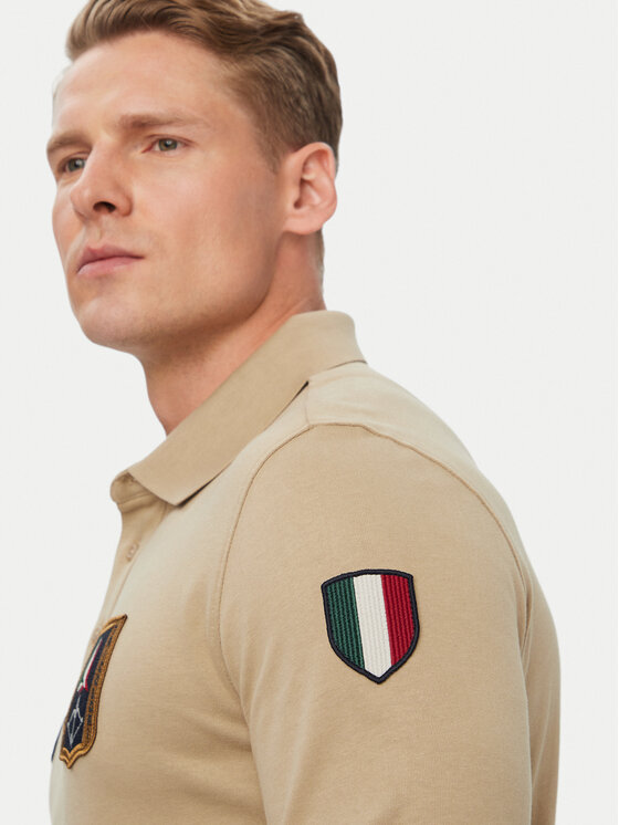 Aeronautica Militare Aeronautica Militare Polo majica 262PO1941UJ00703 Bež Regular Fit