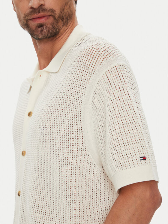 Tommy Hilfiger Tommy Hilfiger Koszula MW0MW39530 Beżowy Regular Fit