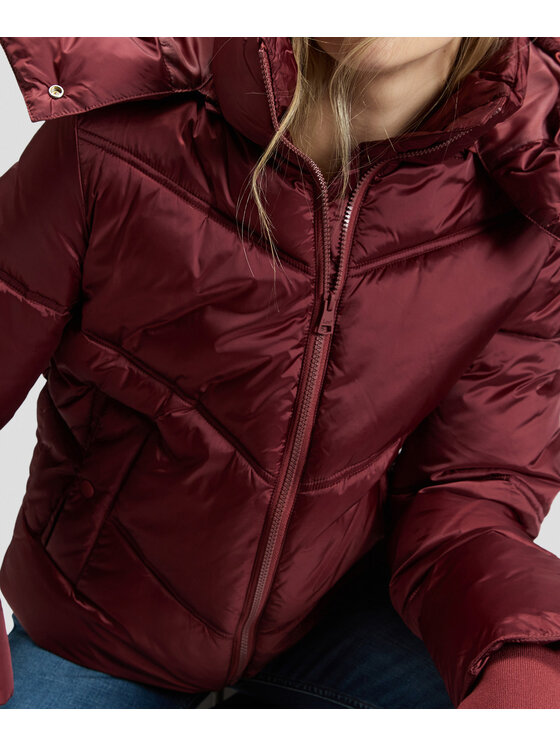 Lee Lee Kurtka puchowa 112387764 Bordowy Regular Fit