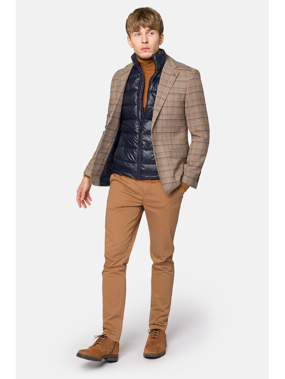 Lancerto Lancerto Marynarka Amberley MA131223000021 Beżowy Slim Fit