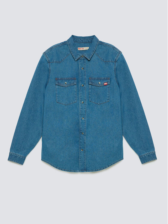 BIG STAR BIG STAR Koszula jeansowa WESTERN SHIRT YOUNG Niebieski Basic Fit