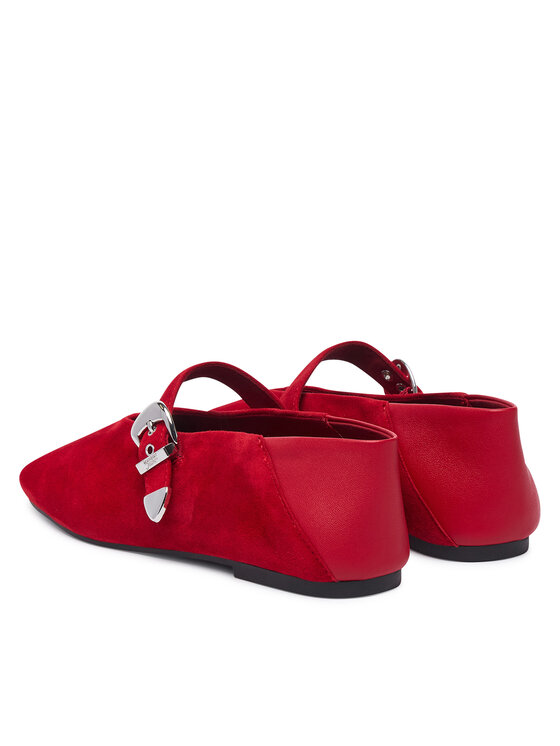 Tommy Jeans Tommy Jeans Balerinke Tjw Ballerina Suede EN0EN03067 Rdeča