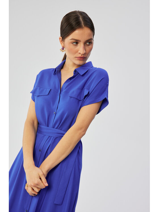 Stylove Stylove Každodenné šaty S364 Modrá Comfortable Fit