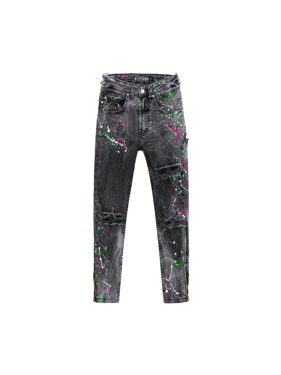 Spodnie damskie, rozmiar XS, Szare, Zip Leg
