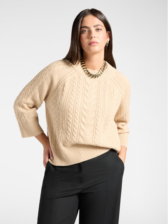 Elena Mirò Elena Mirò Maglione M105Z000873N0A2 Crema Boxy Fit