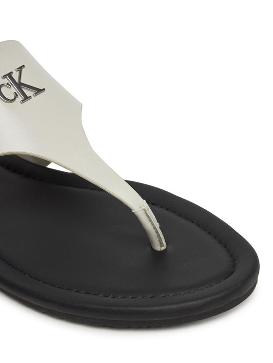 Calvin Klein Jeans Calvin Klein Jeans Japonki Flat Sandal Toepost Mg YW0YW01691 Biały