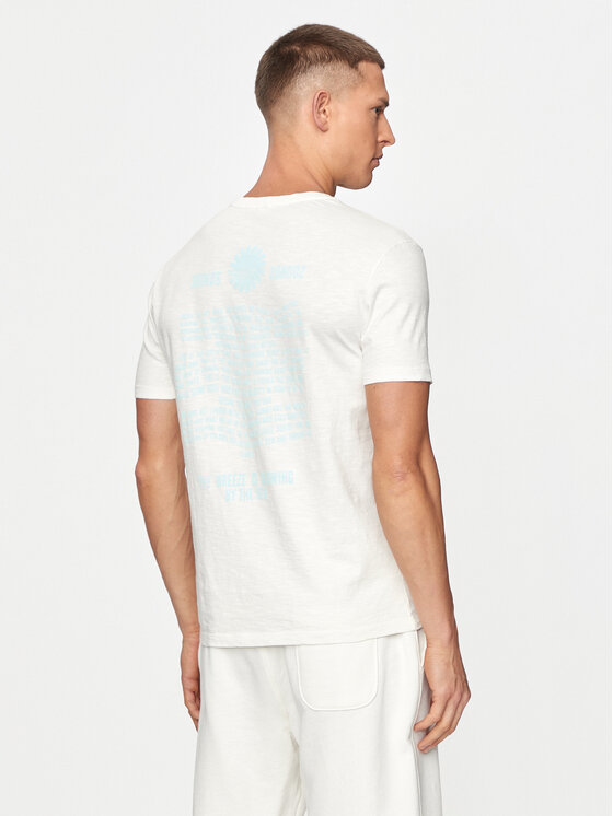 United Colors Of Benetton United Colors Of Benetton Тишърт 3F98U1092 Екрю Regular Fit