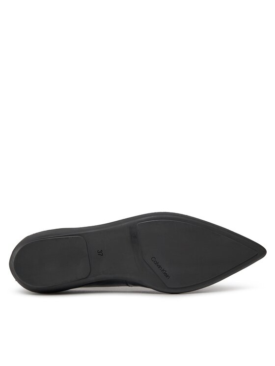 Calvin Klein Calvin Klein Ballerine Wrapped Ankle Strap Ballerina HW0HW01840 Nero