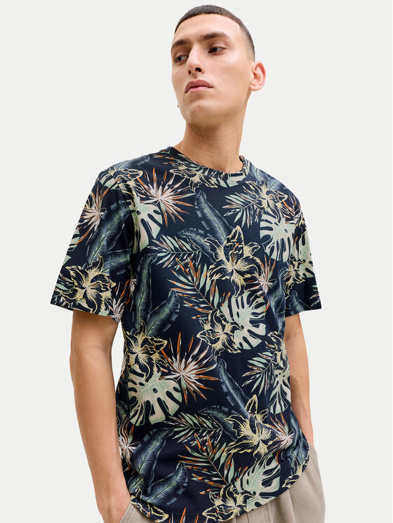 Jack & Jones Jack & Jones T-Shirt Honolulu 12288089 Tmavomodrá Regular Fit