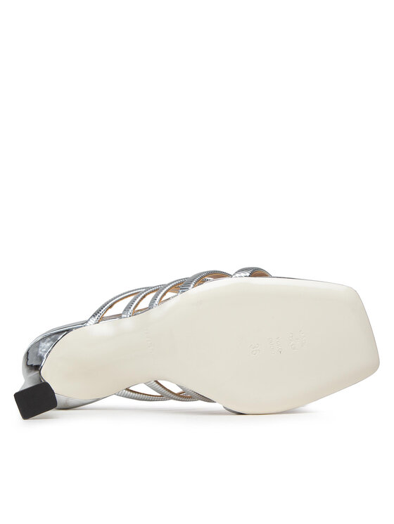 Pollini Pollini Klapki SA28169C0ETR0902 Srebrny