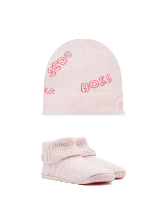 BOSS Boss Набір шапка і шкарпетки J98386 Рожевий