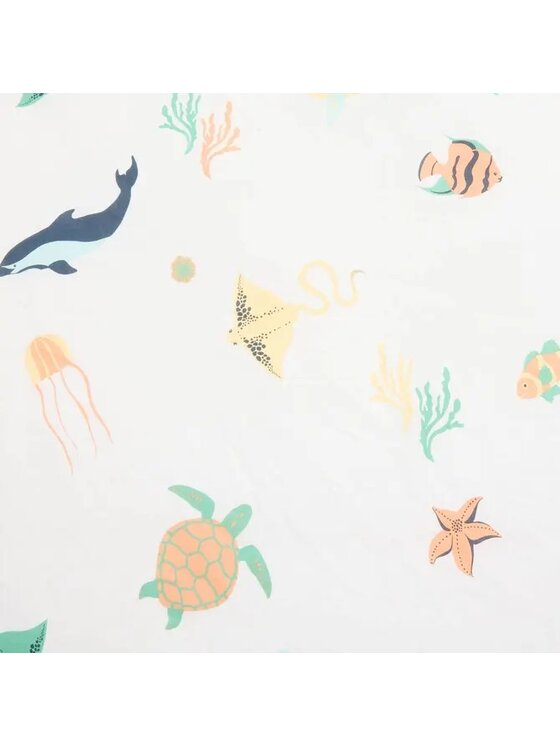 MIAhome MIAhome Komplet pościeli dziecięcej bawełnianej Oceania 140x200 cm Kolorowy