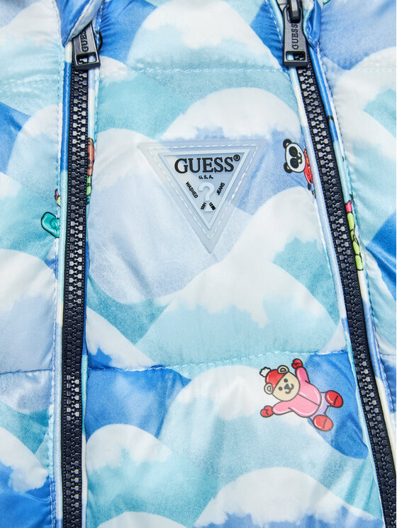 Guess Guess Kombinezon zimowy P3BG05 WEGY0 Niebieski Regular Fit