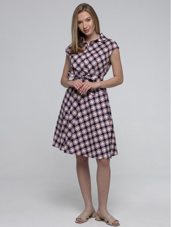 Perso Perso Letné šaty RBE265381F Ružová Regular Fit