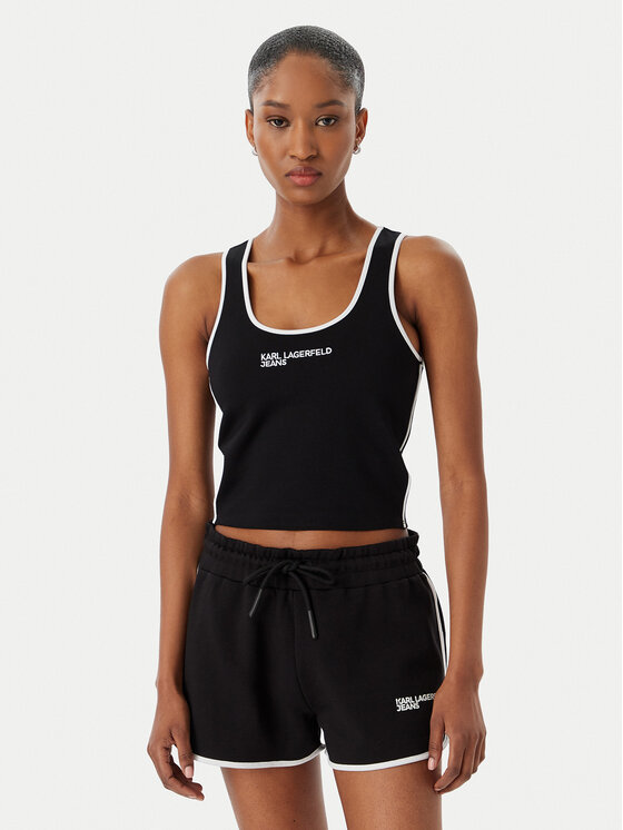 Karl Lagerfeld Jeans Karl Lagerfeld Jeans Marškinėliai B2W17087 Juoda Slim Fit