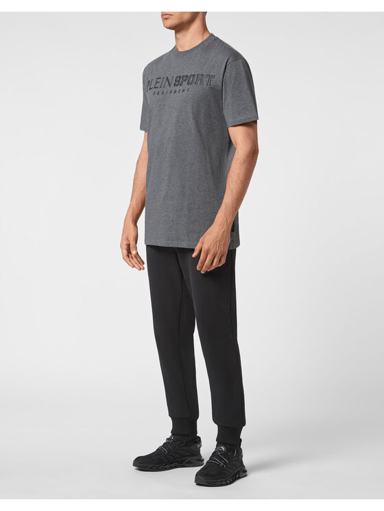 Plein Sport Plein Sport T-Shirt 1093 Szary Regular Fit