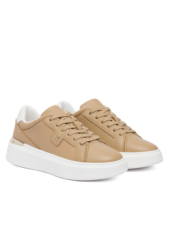 Tommy Hilfiger Tommy Hilfiger Sneakersy Th Chic Platform FW0FW09396 Brązowy