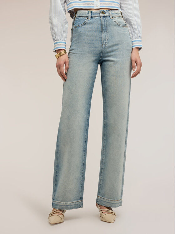 Motivi Motivi Jeans P457Q004469N004 Turchese Over Fit