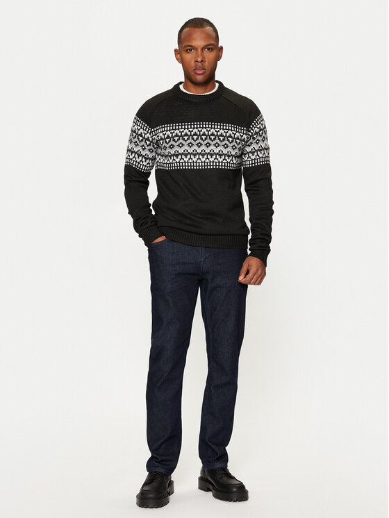 Brave Soul Brave Soul Sweater MK-517ERICKSON Fekete Regular Fit