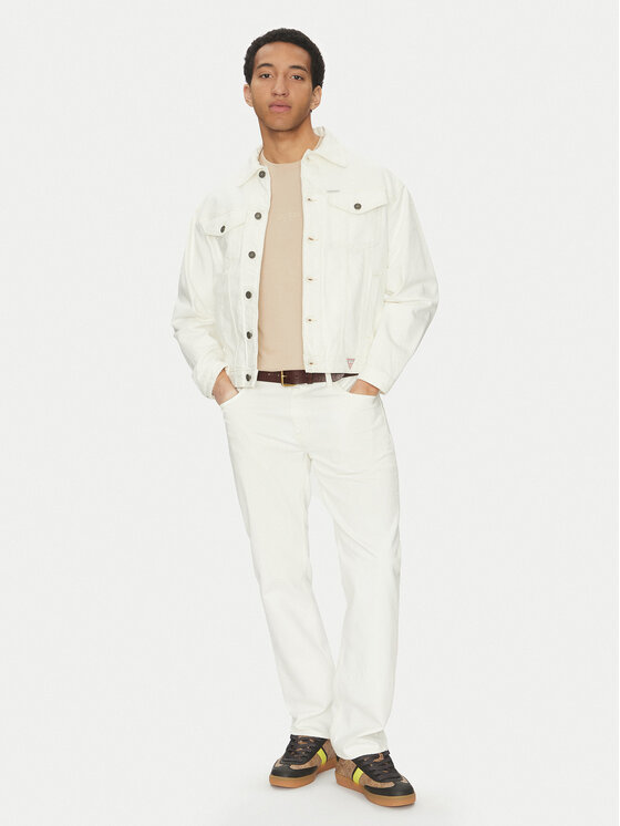 Guess Jeans Guess Jeans Giacca di jeans M5GN38 D5OC1 Bianco Regular Fit