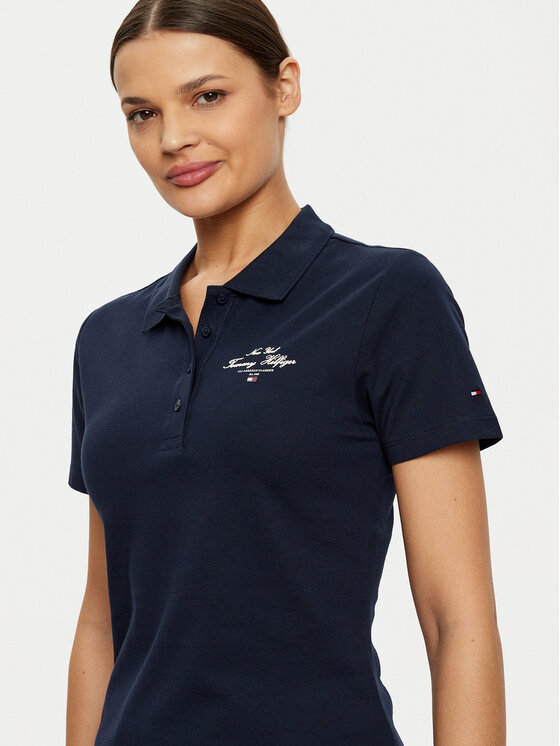 Tommy Hilfiger Tommy Hilfiger Pólóing WW0WW43930 Sötétkék Slim Fit
