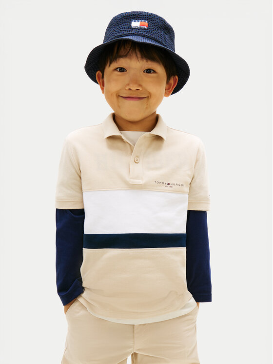 Tommy Hilfiger Tricou polo KB0KB10383 Bej Regular Fit