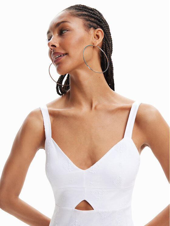 Desigual Desigual Vestito estivo 23SWVK72 Bianco Regular Fit
