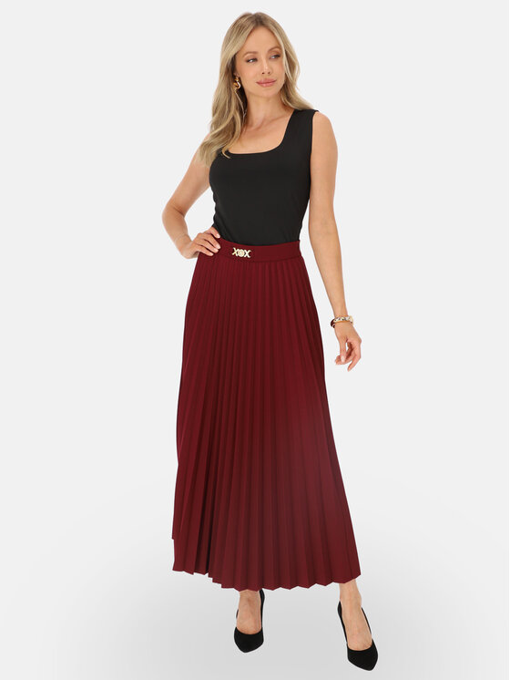 L’AF L’AF Spódnica maxi Lorin Bordowy Regular Fit