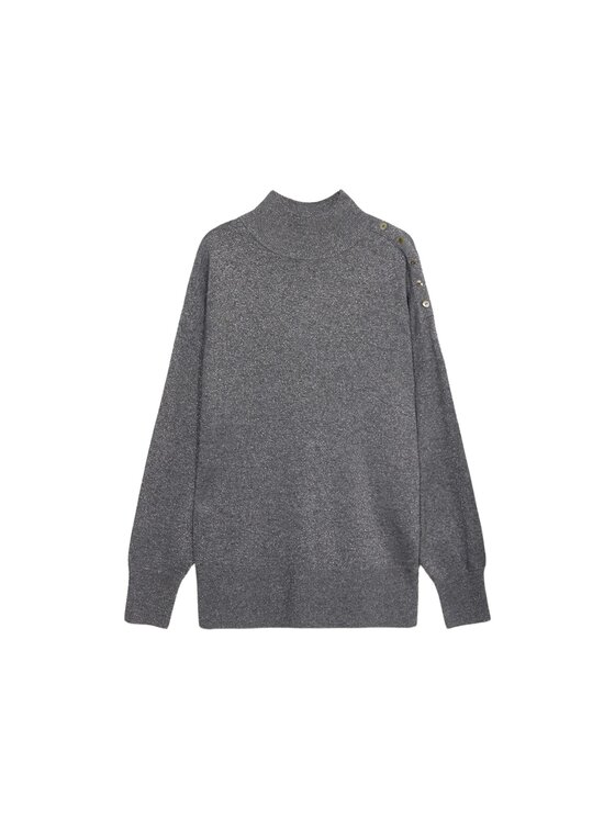Oltre Oltre Sweter M500E001875N013 Szary Regular Fit