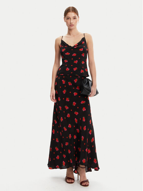 Bardot Bardot Spódnica maxi 59754SB2 Czarny Regular Fit