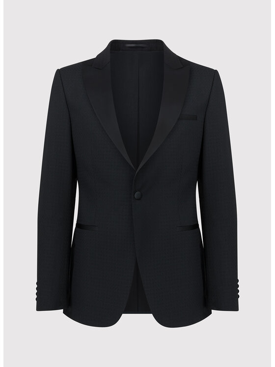 Pako Lorente Pako Lorente Marynarka P24SP-3S-008 Czarny Slim Fit