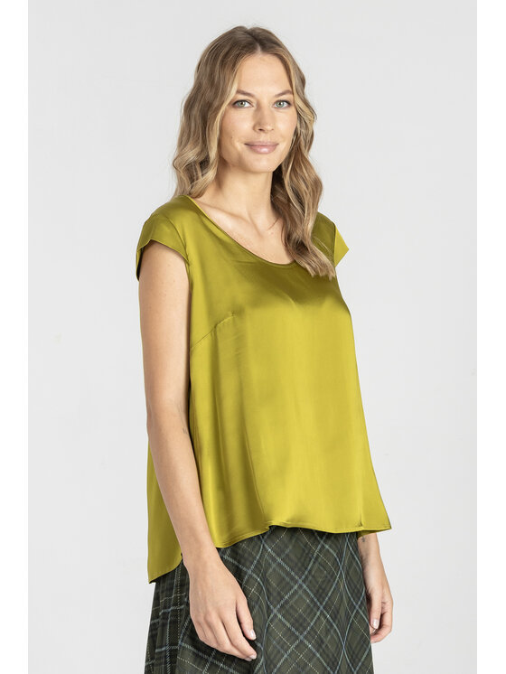 Deni Cler Milano Deni Cler Milano Top W-DC-0052-E5-A9-41-1 Zielony Regular Fit