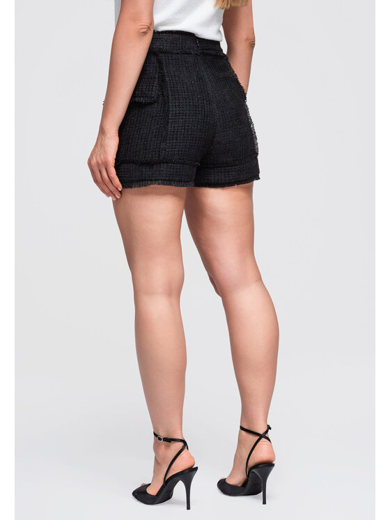 Ombre Ombre Szorty materiałowe OW-ST-E0002 Czarny Basic Fit
