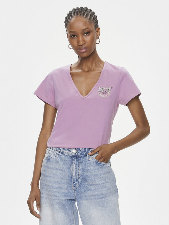 PINKO Pinko T-Shirt Turbato 100372 A1R7 Růžová Regular Fit