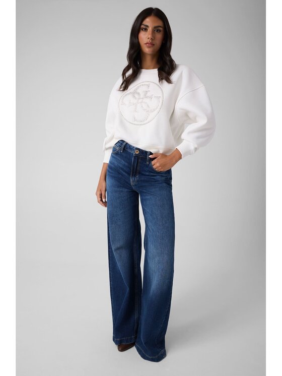 Guess Guess Mikina 184248 Bílá Classic Fit