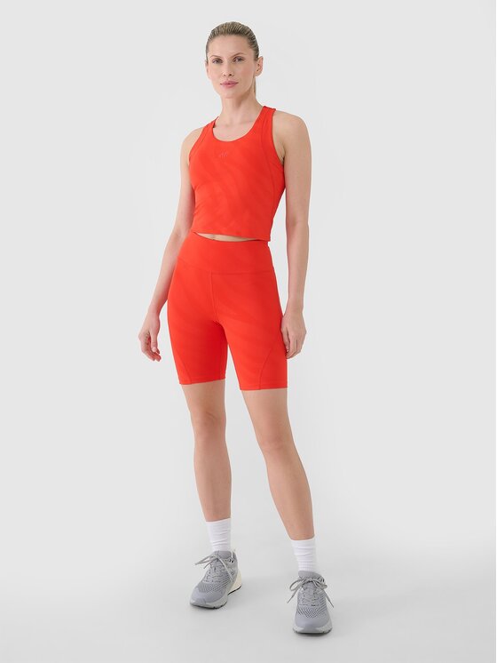 4F 4F Leggings 4FWSS25TFSTF016-62S Rosso Slim Fit