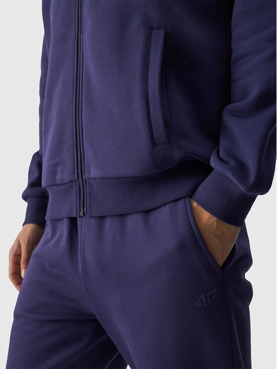 4F 4F Teplákové kalhoty 4FWMM00TTROM0943-31S Tmavomodrá Regular Fit