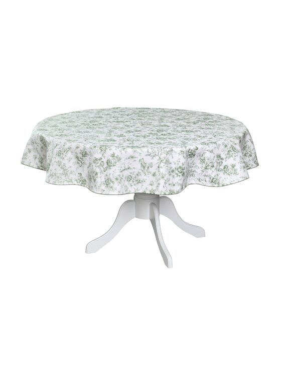 Roseberry Home Roseberry Home Obrus Toile de Jouy Green okrągły Zielony