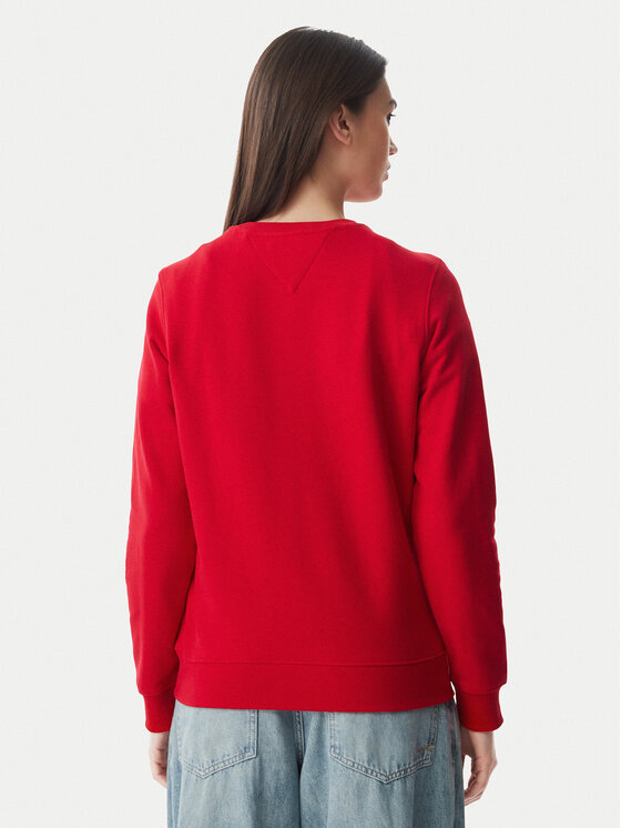 Tommy Jeans Tommy Jeans Džemperis Ess Logo DW0DW22829 Tamsiai raudona Regular Fit