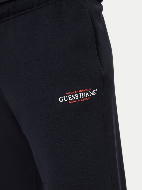 Guess Jeans Guess Jeans Teplákové kalhoty M4YB18 K9V31 Tmavomodrá Regular Fit