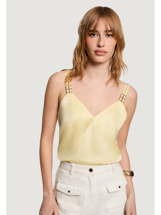 Morgan De Toi Morgan De Toi T-shirt BRASSIERE Giallo Casual Fit