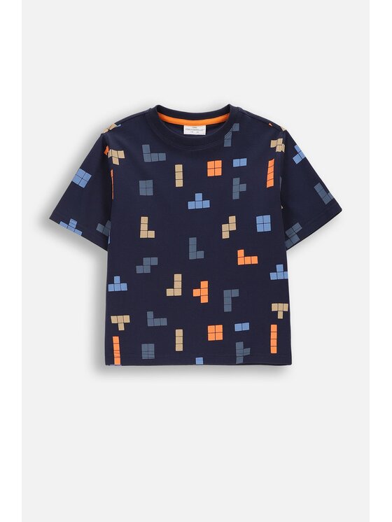 Coccodrillo Coccodrillo T-Shirt WC6143206MBK-015 Granatowy Regular Fit