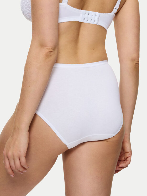 Triumph Triumph Mutande classiche a vita alta Sense Of Cotton 10224970 Bianco