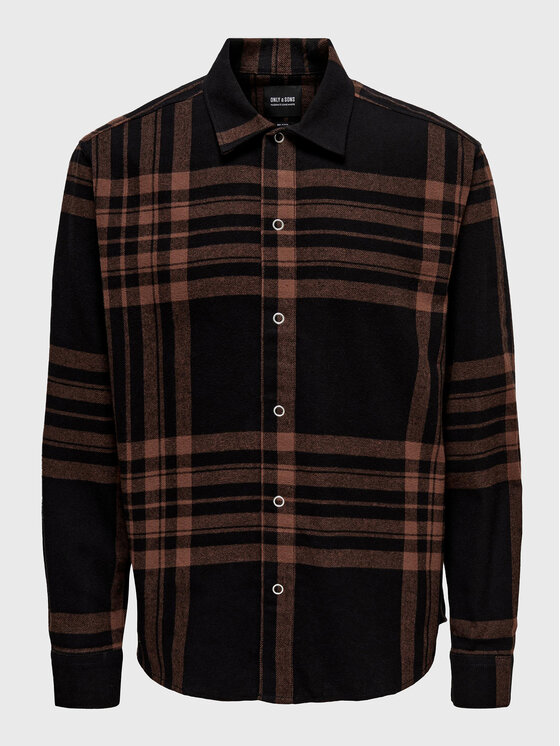 Only & Sons Only & Sons Marškiniai Stabb 22022991 Ruda Relaxed Fit