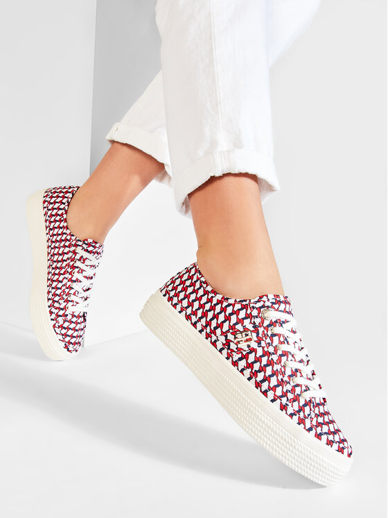 Tommy Hilfiger Tommy Hilfiger Πάνινα παπούτσια Th Corporate Vulc Sneaker FW0FW05804 Κόκκινο