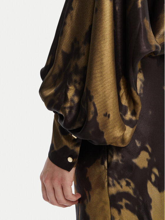 LOLA CASADEMUNT LOLA CASADEMUNT Коктейлна рокля MF2516002 Златист Regular Fit